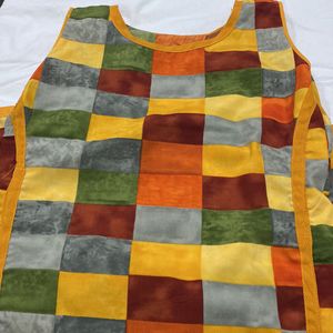 Colorblocked Straight Kurti