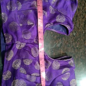 Contrance Purple Stitch Blause