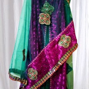 Multicolour Navratri Ghghra Saree