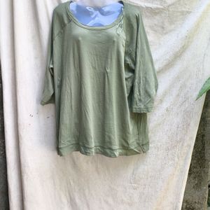 CUTE LIGHT OLIVE COLOUR BAGGY TOP