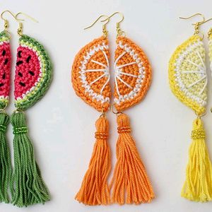 Crochet Fruits Earrings