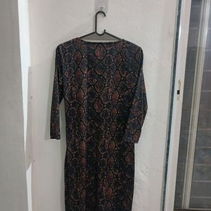 Sheath Dress, Snake Skin Print