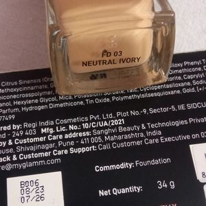 Manish Malhotra Foundation Shade 03 Neutral Ivo