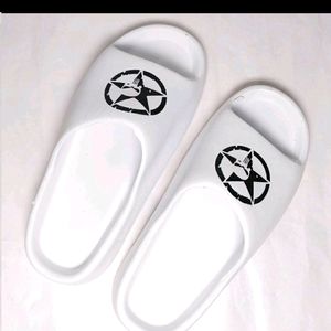 Men White Stylish Comfortable Slide Size-8