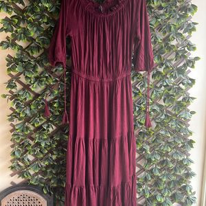 Maroon Color Westside Brand Gown