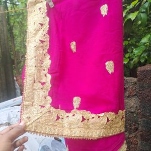 Magenta Saree Party Wear