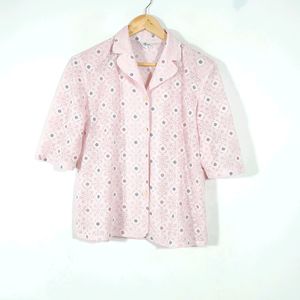 Pink Collared Button Down Shirt(Women's)