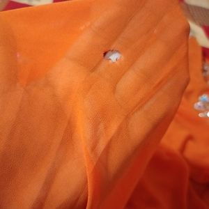 Heavy Hand Made Sequence And Zari work Saree