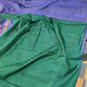 Green And Blue Crepe Silk Saree