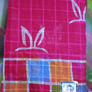 Vandana Brand New Pure Cotton Saree