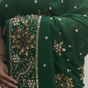 Party Wear Saree with Blouse For Woman