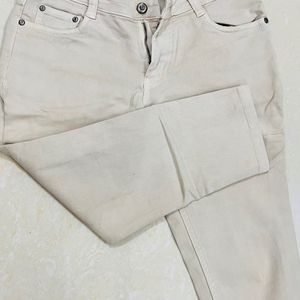 Beige 3/4th Jeans Denim Boutique