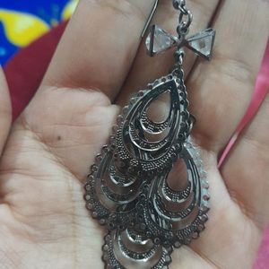 Oxidized Long Earrings