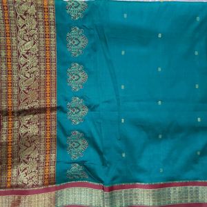 Dark Rama Green Saree