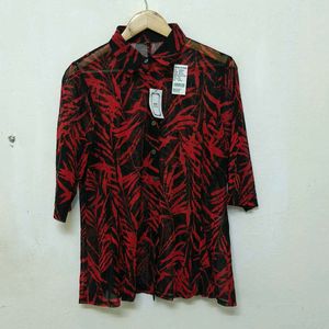 Trendy New Black And Red Top For Women