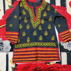 Chikinkari Kurta For Girls