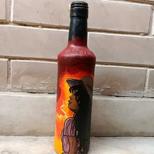 Handpainted Bottle Art