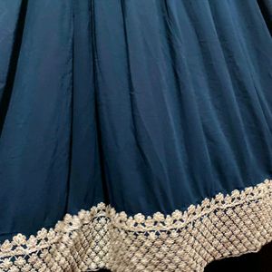 Blue Embroidery Gown