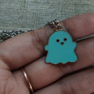 Cute Ghost Teal Charm Pendant