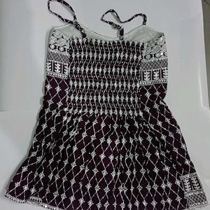 Dark Purple Modern Ethnic Top