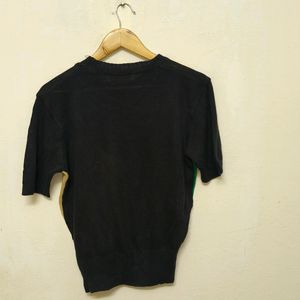 Trendy New Black And Green Top For Women