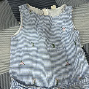 Girls Pure Cotton Shorts Jumpsuit (13 To 14 Year)