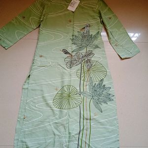 Pastel Pista Green Kurti