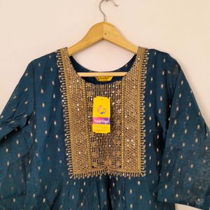 Teal Blue Kurta Set