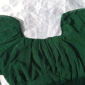 Green Crop Top