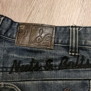 Sc5244 Nuts & Bolt Bootcut Jeans Waist 34