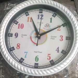 Plastic White Ring Wall Clock