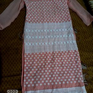 New georgette chikankari kurti