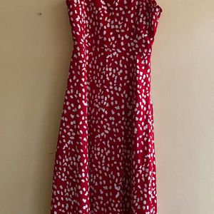 Polka Slit Dress