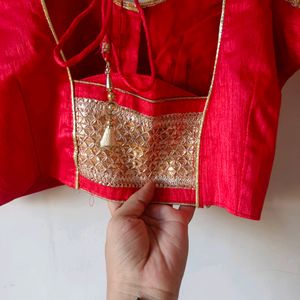 Stitched Red Colour Blouse