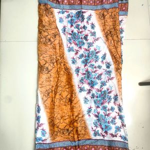 Cotton Flower Print Dupatta 01