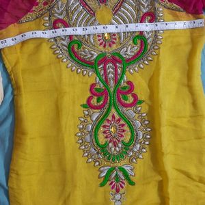 Stitched Party Wear Kurti And Dupatta