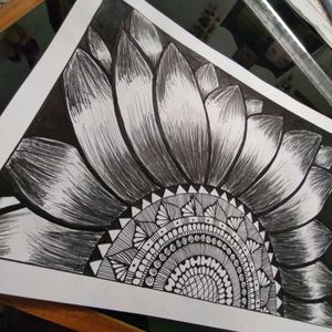 Mandala Sunflower Art