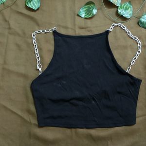 Backless Cami Top With Chain.