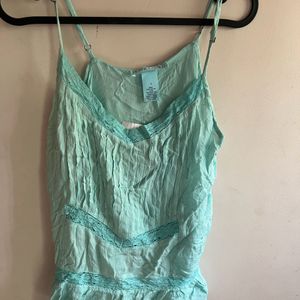 Blue Spaghetti Strap Top