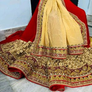 Heavy embroidered Lehenga saree