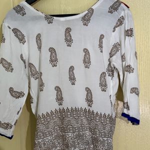 Embroidered With Mirror Work And Printed Tunic