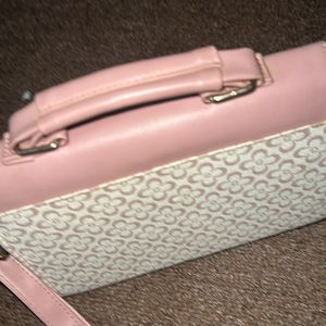 baby pink handbag