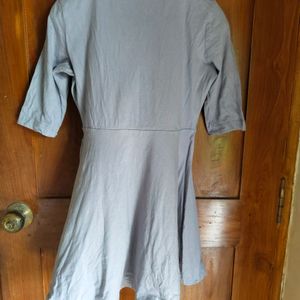 Bewakoof Grey Skater Dress