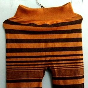 Brown Stripped Active Wear