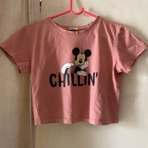 Micky printed M Size Crop Top