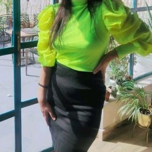 Neon Green Top For Women