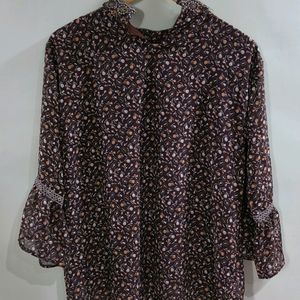 Brown floral top for womens!