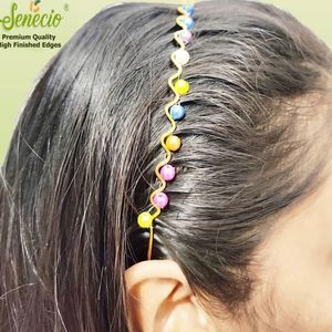 Pack Of3 Black Hairband With Colourful Beads