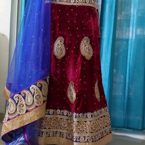 Velvet Lehenga