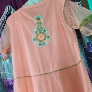 Peach Long Frock